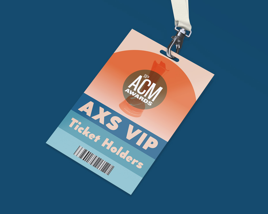 VIP credentials on lanyard ACM Awards