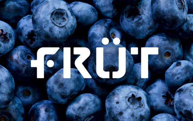 white logo on blueberries for frut