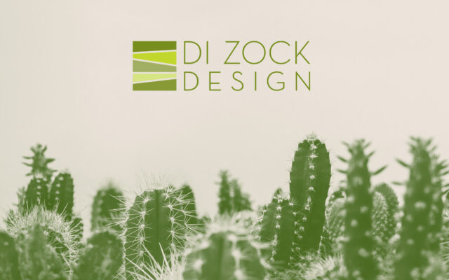 modern logo with cactus duotone for di zock design